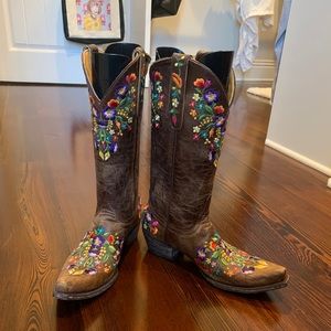 Old Gringo Sora Boots with Embroidered Flowers